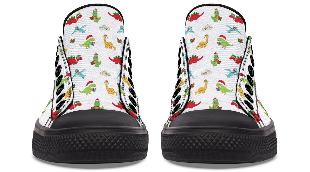 Dino Christmas Low Tops (Wide)