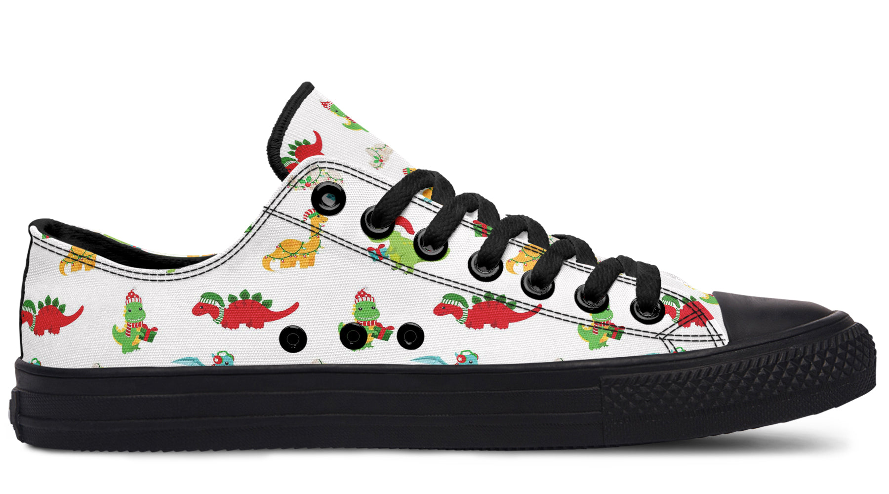 Dino Christmas Low Tops (Wide)