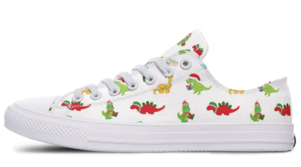 Dino Christmas Low Tops (Wide)