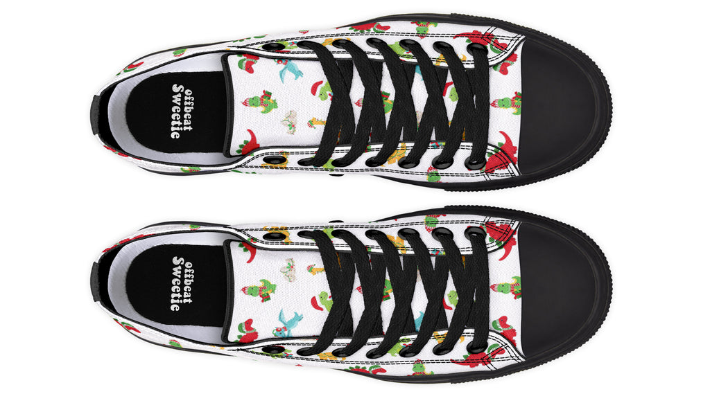 Dino Christmas Low Tops (Wide)