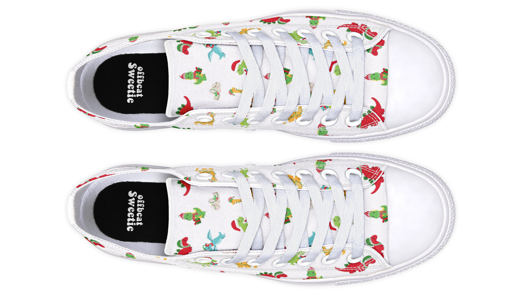Dino Christmas Low Tops (Wide)