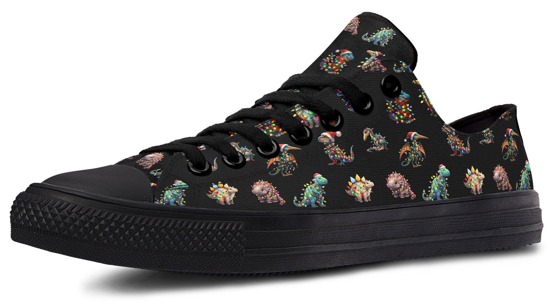 Dinos In Lights Low Tops - Offbeat Sweetie