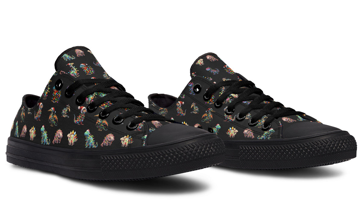 Dinos In Lights Low Tops - Offbeat Sweetie