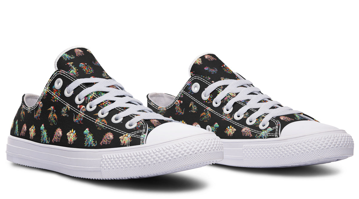 Dinos In Lights Low Tops - Offbeat Sweetie