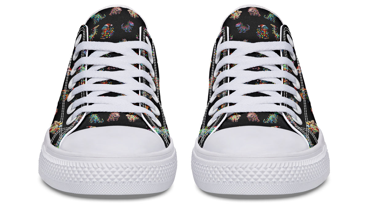 Dinos In Lights Low Tops - Offbeat Sweetie