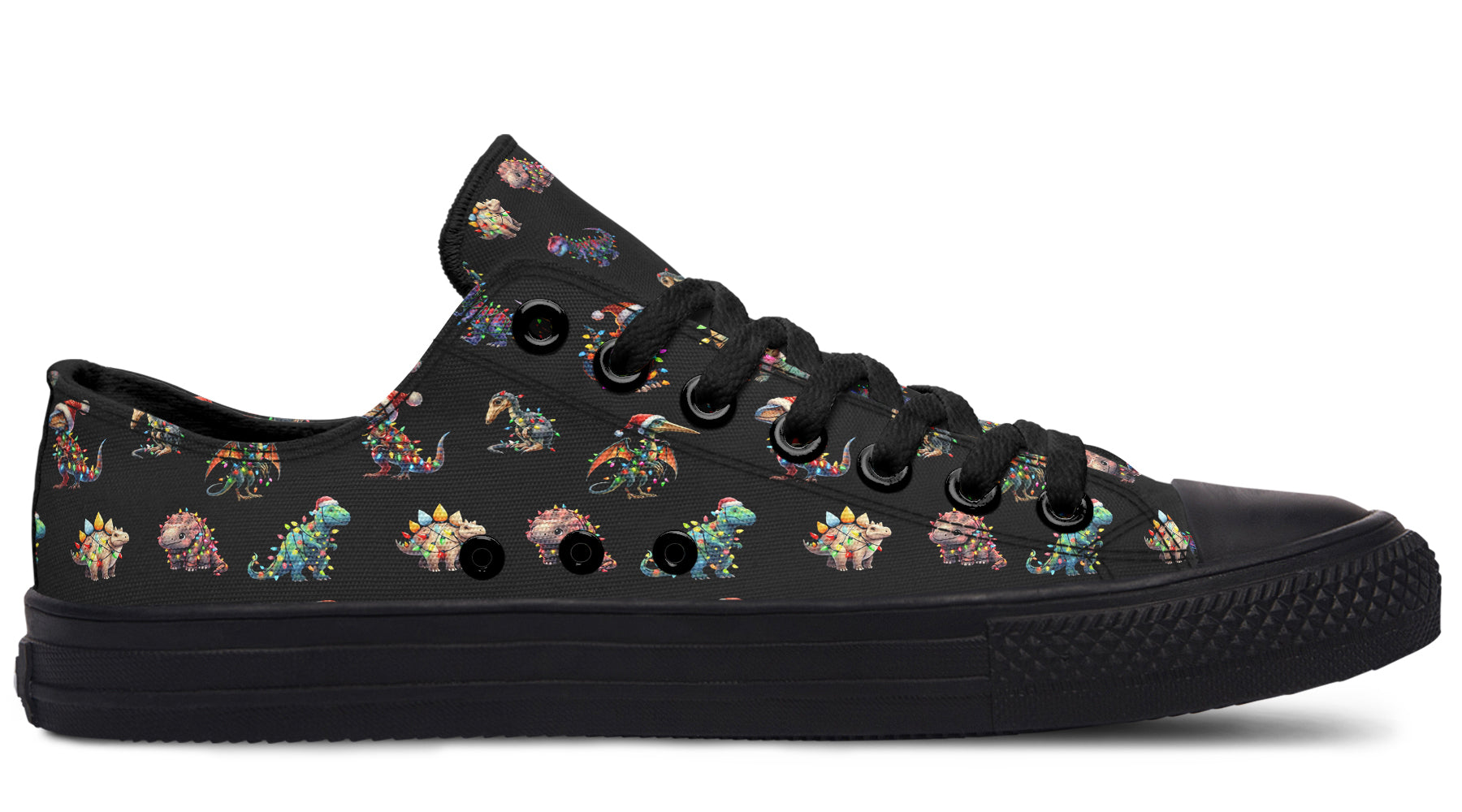 Dinos In Lights Low Tops - Offbeat Sweetie