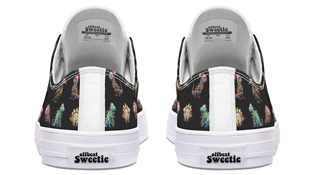 Dinos In Lights Low Tops - Offbeat Sweetie