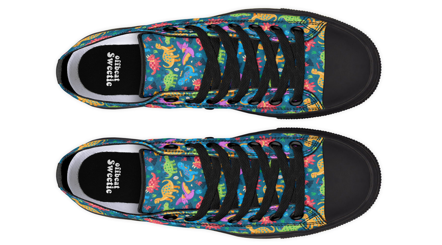 Dinosaur Friends Low Tops - Offbeat Sweetie