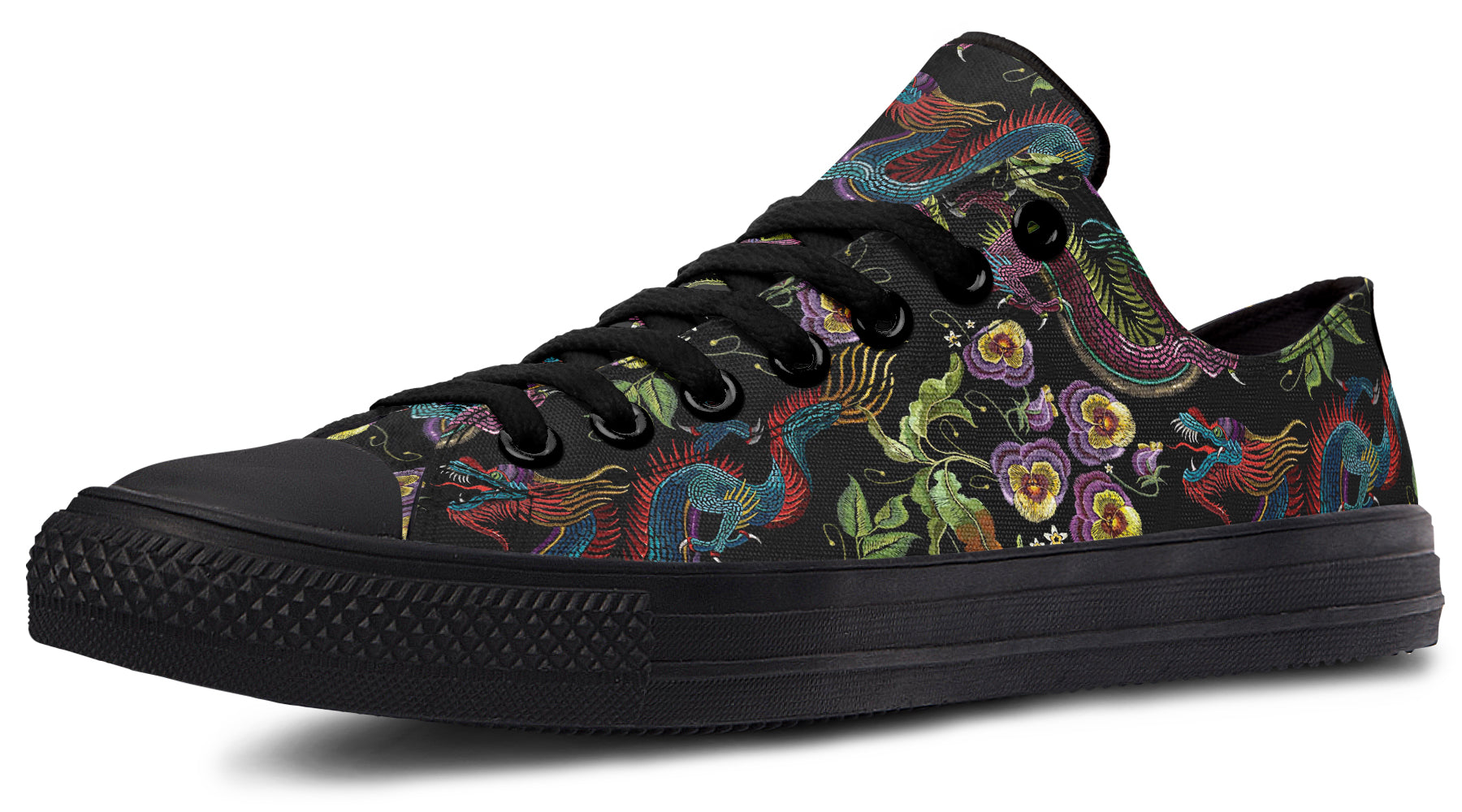 Dragon Noir Low Tops (Wide)