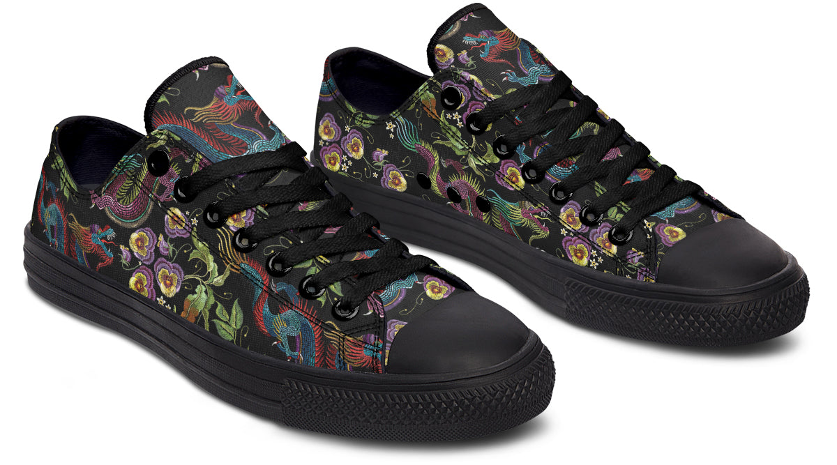 Dragon Noir Low Tops (Wide)