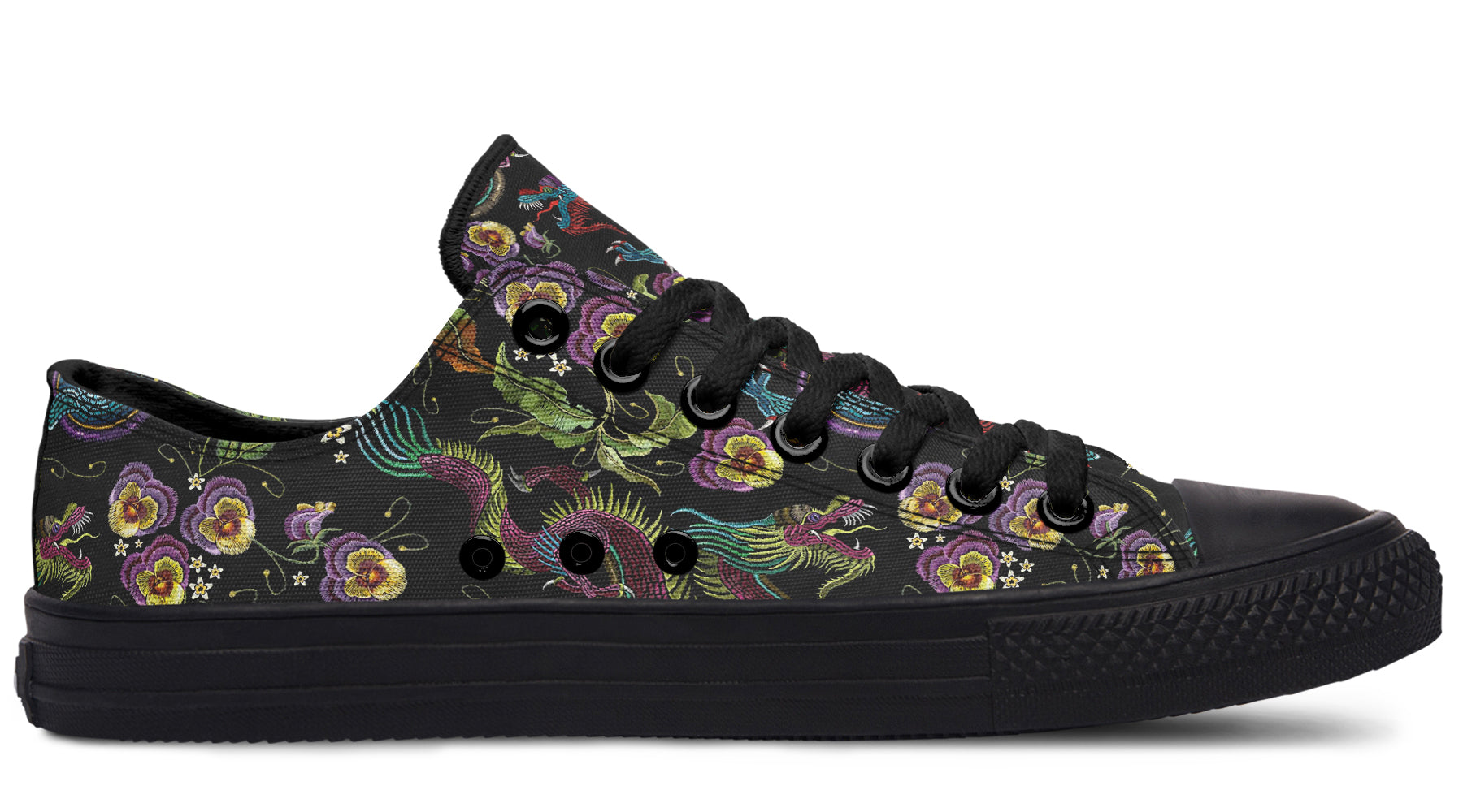 Dragon Noir Low Tops (Wide)