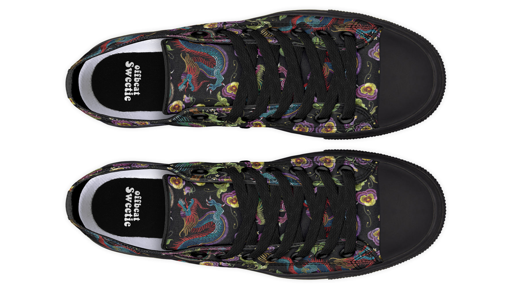 Dragon Noir Low Tops (Wide)