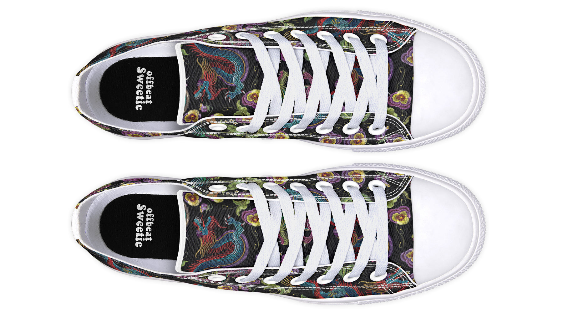 Dragon Noir Low Tops (Wide)