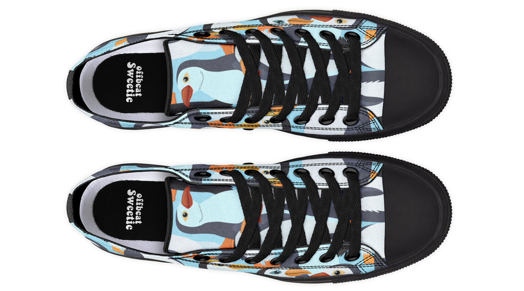 Penguin Party Low Tops - Offbeat Sweetie