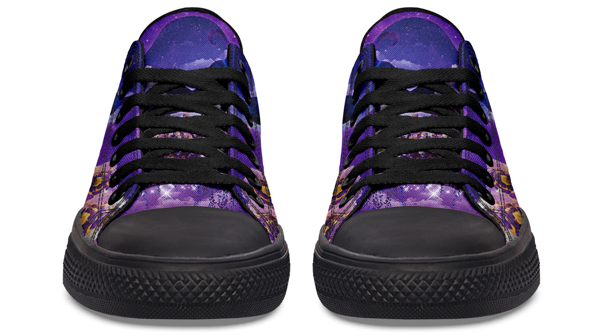 Enchanted Lavender Moon Cat Low Tops