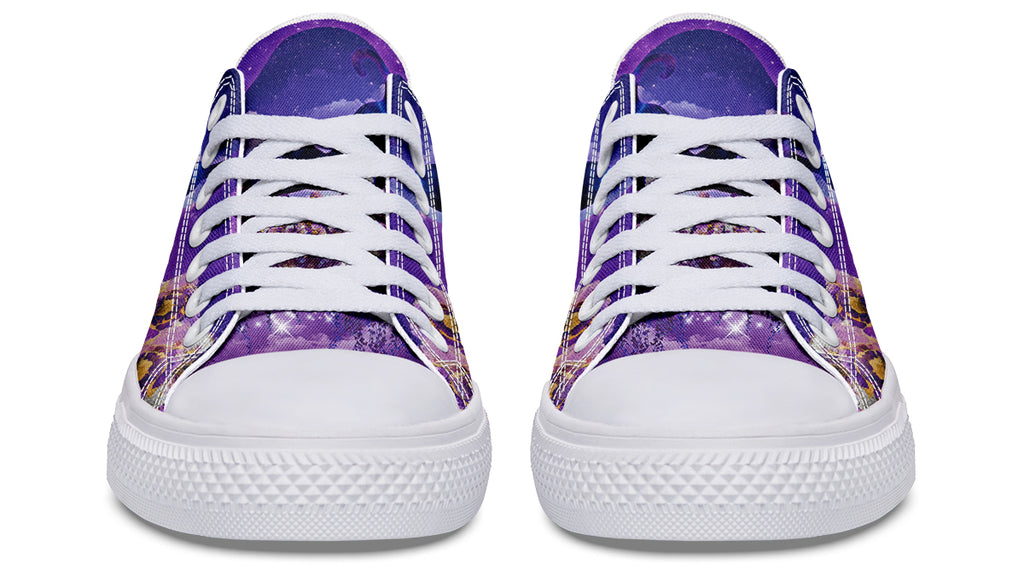 Enchanted Lavender Moon Cat Low Tops