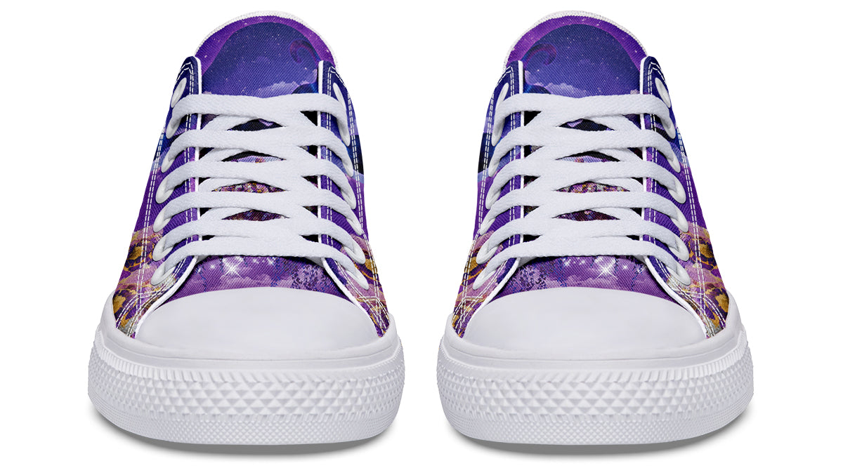 Enchanted Lavender Moon Cat Low Tops