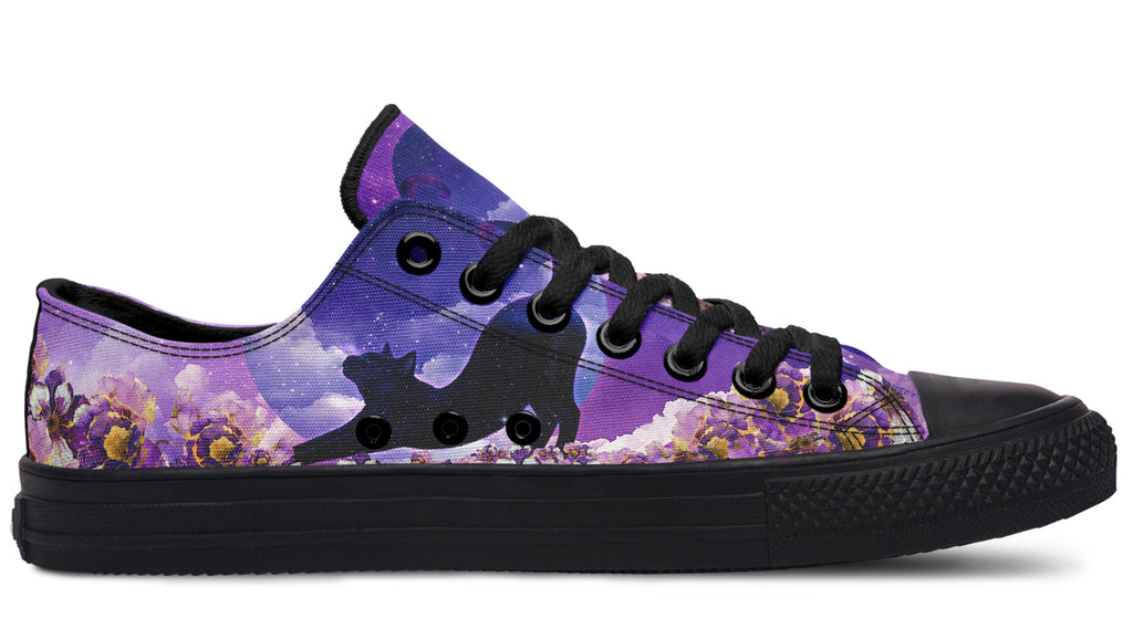 Enchanted Lavender Moon Cat Low Tops