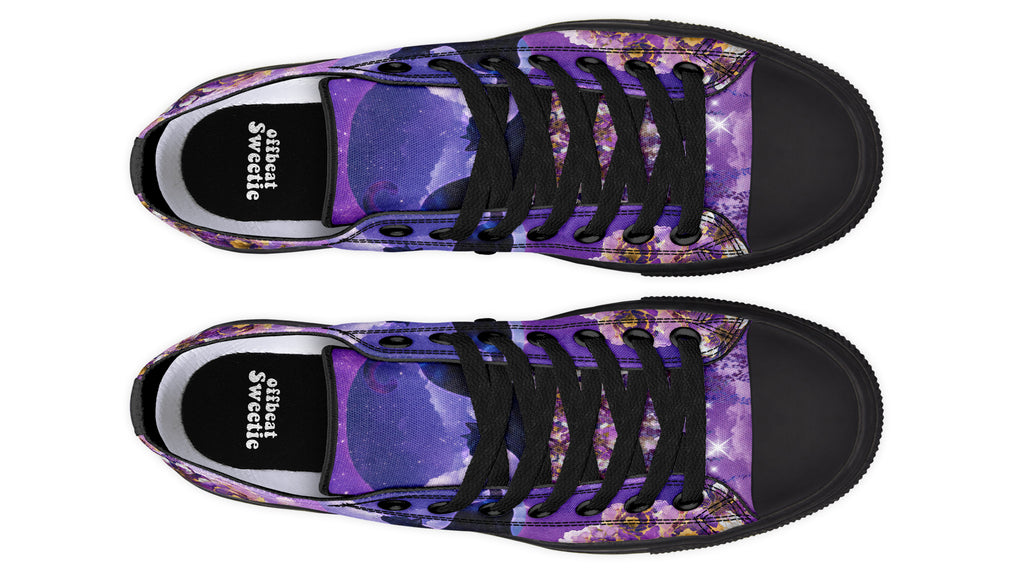 Enchanted Lavender Moon Cat Low Tops