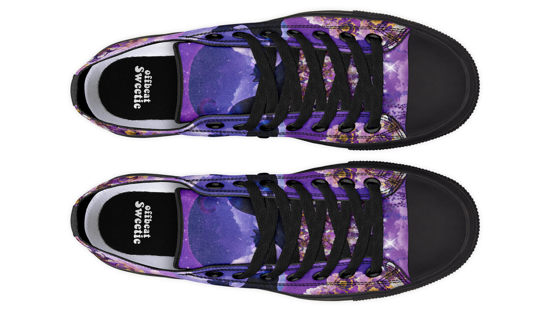 Enchanted Lavender Moon Cat Low Tops