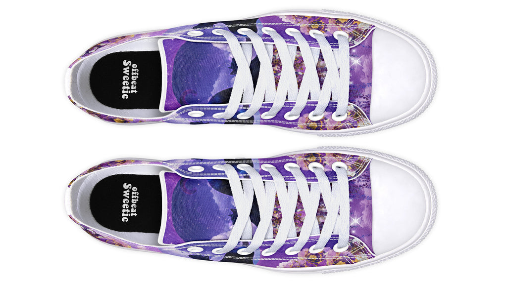 Enchanted Lavender Moon Cat Low Tops