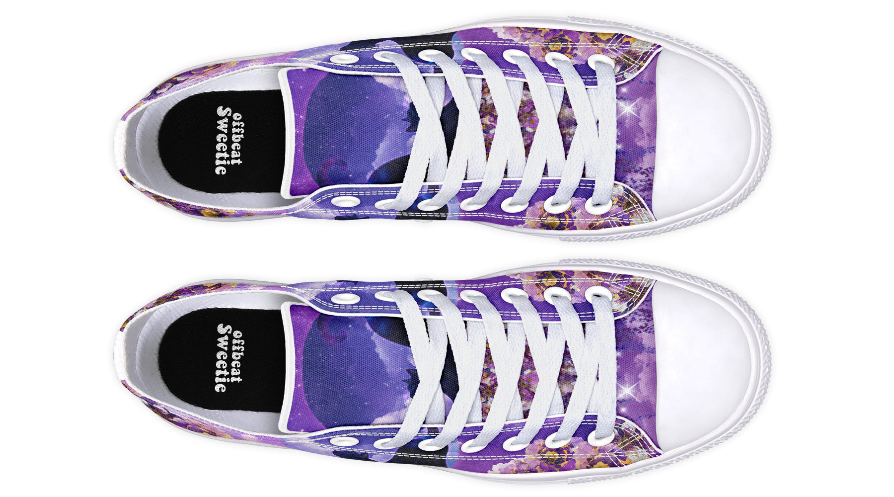 Enchanted Lavender Moon Cat Low Tops
