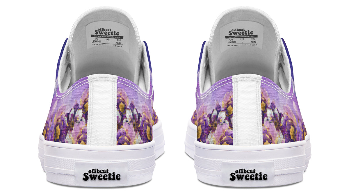 Enchanted Lavender Moon Cat Low Tops (Wide)