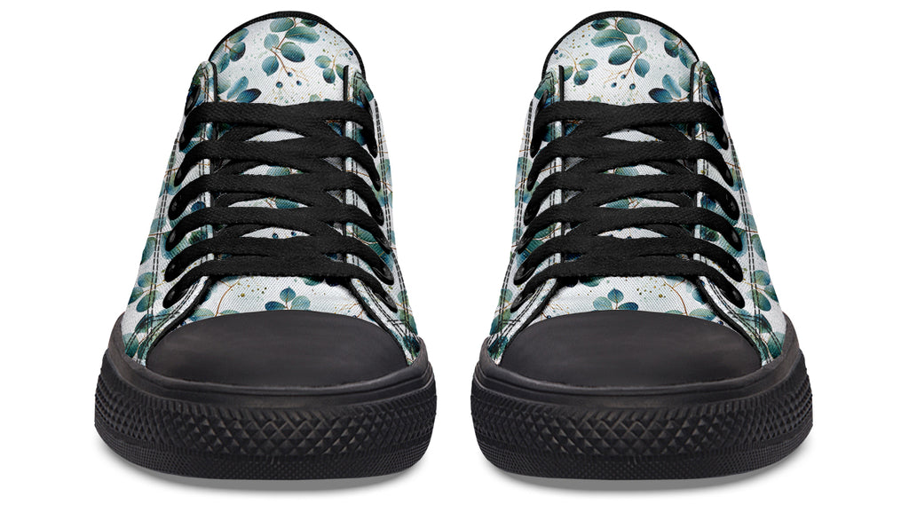 Eucalyptus Leaves Low Tops - Offbeat Sweetie