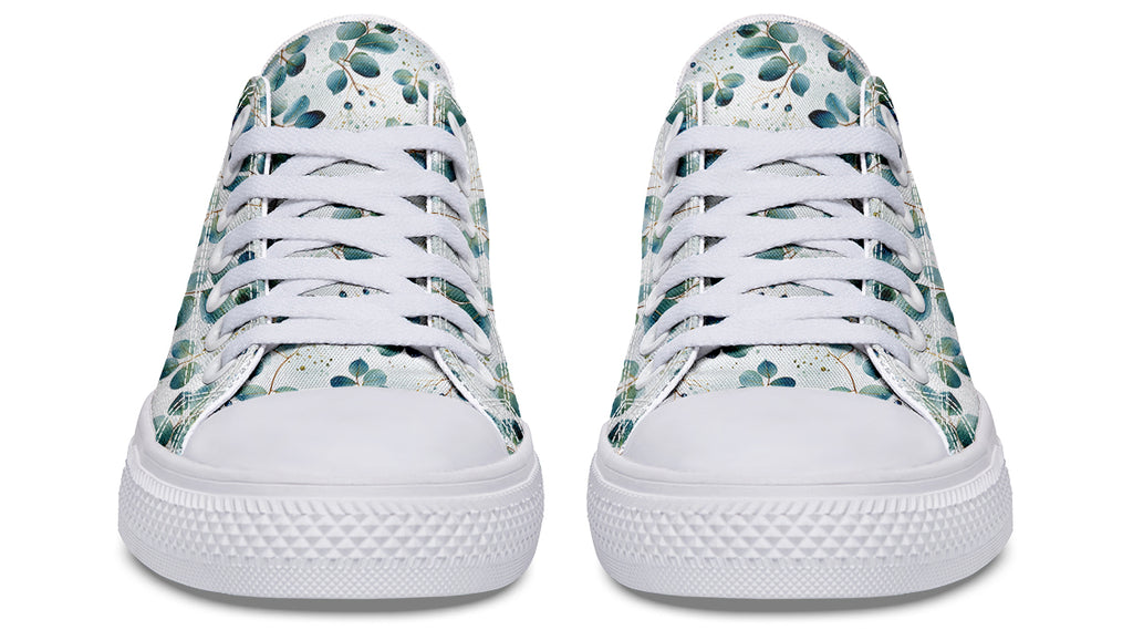 Eucalyptus Leaves Low Tops - Offbeat Sweetie