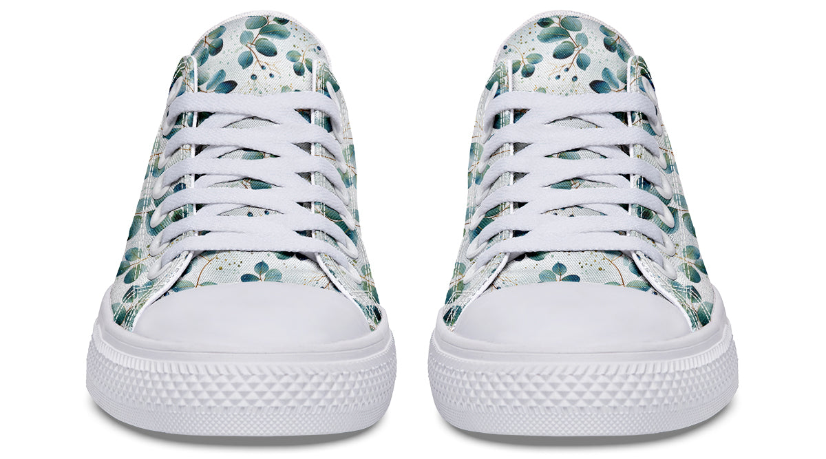 Eucalyptus Leaves Low Tops - Offbeat Sweetie