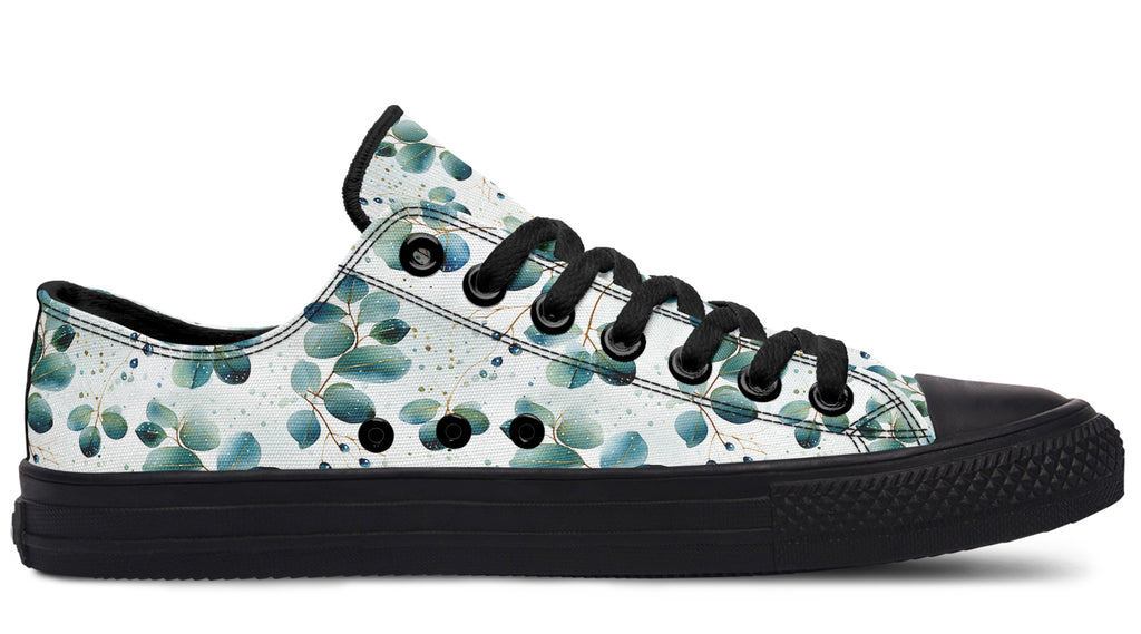 Eucalyptus Leaves Low Tops - Offbeat Sweetie