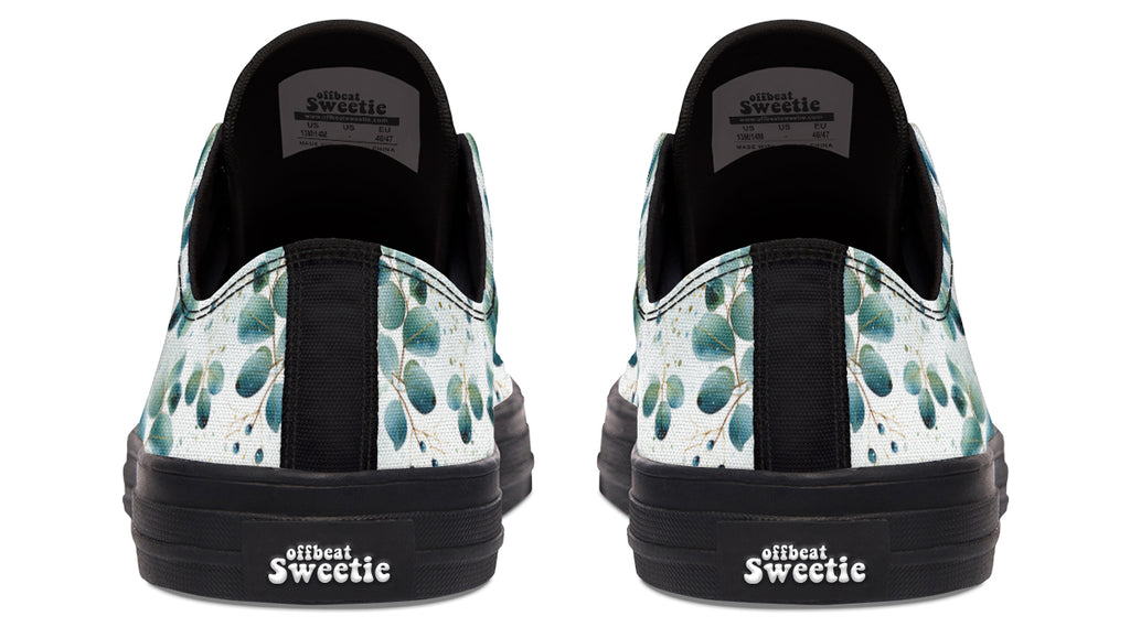 Eucalyptus Leaves Low Tops - Offbeat Sweetie