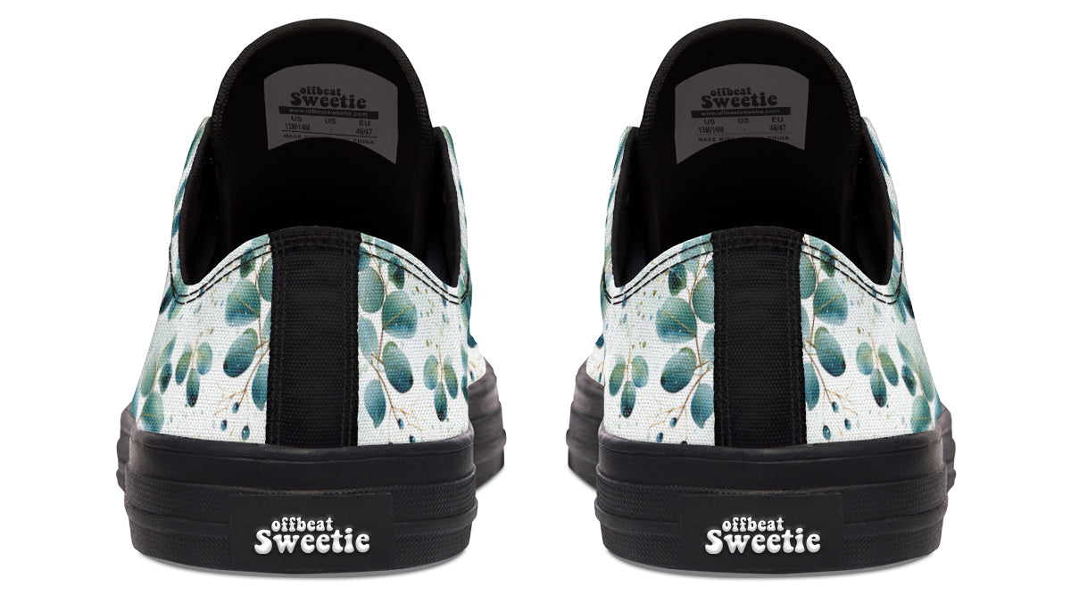 Eucalyptus Leaves Low Tops - Offbeat Sweetie
