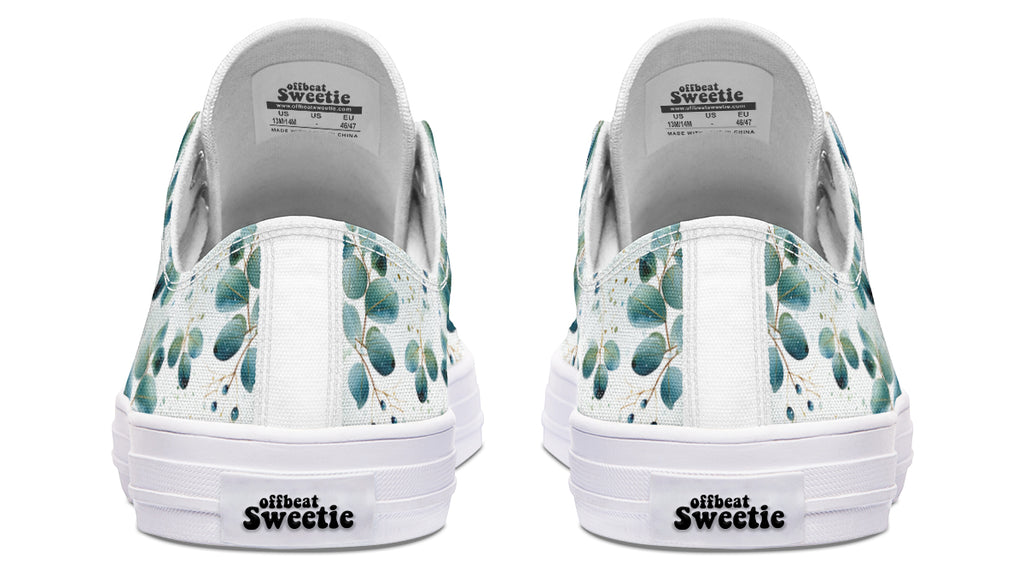 Eucalyptus Leaves Low Tops - Offbeat Sweetie