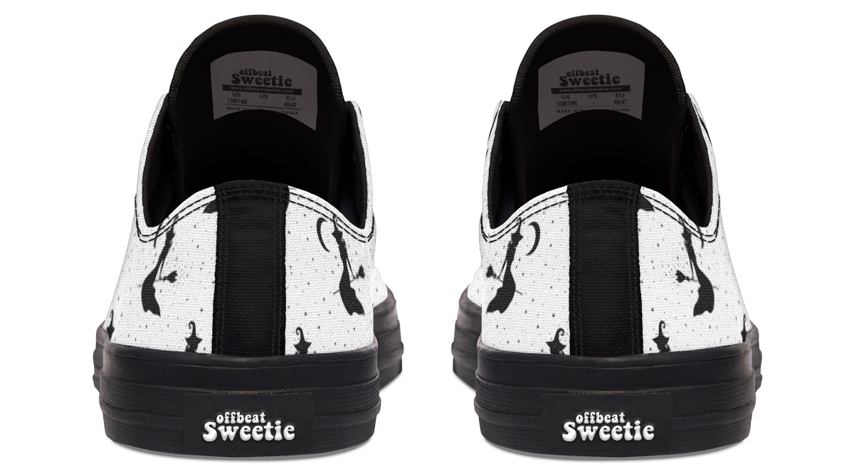 Flying Witches Low Tops - Offbeat Sweetie