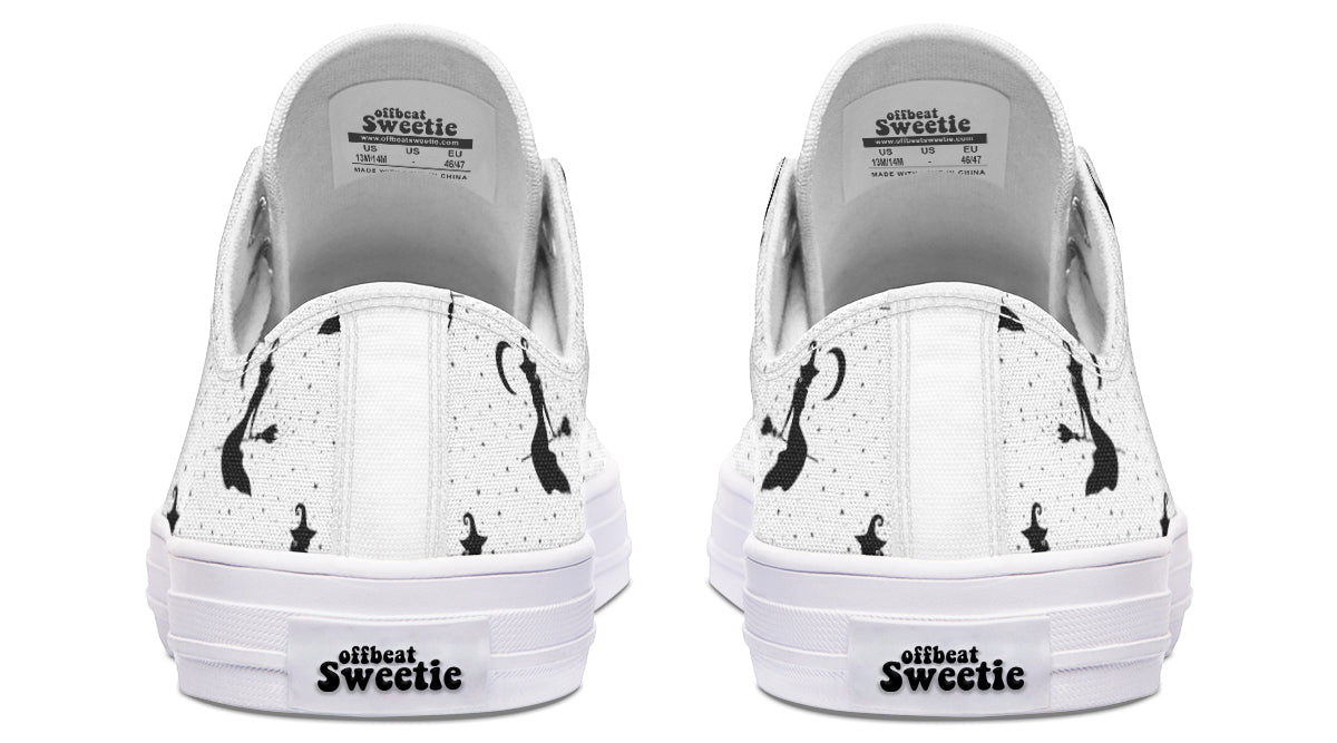Flying Witches Low Tops - Offbeat Sweetie