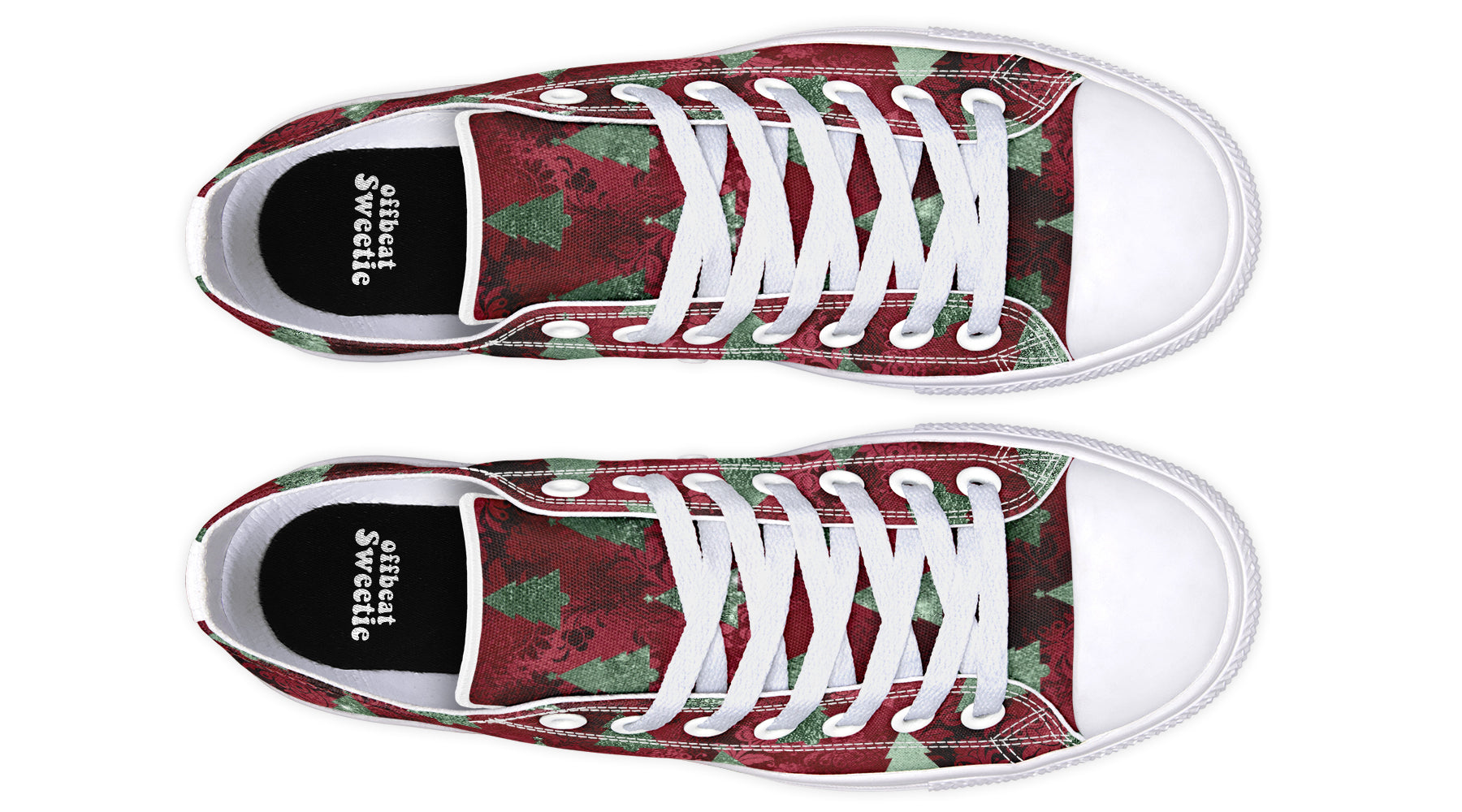 Glam Christmas Low Tops - Offbeat Sweetie