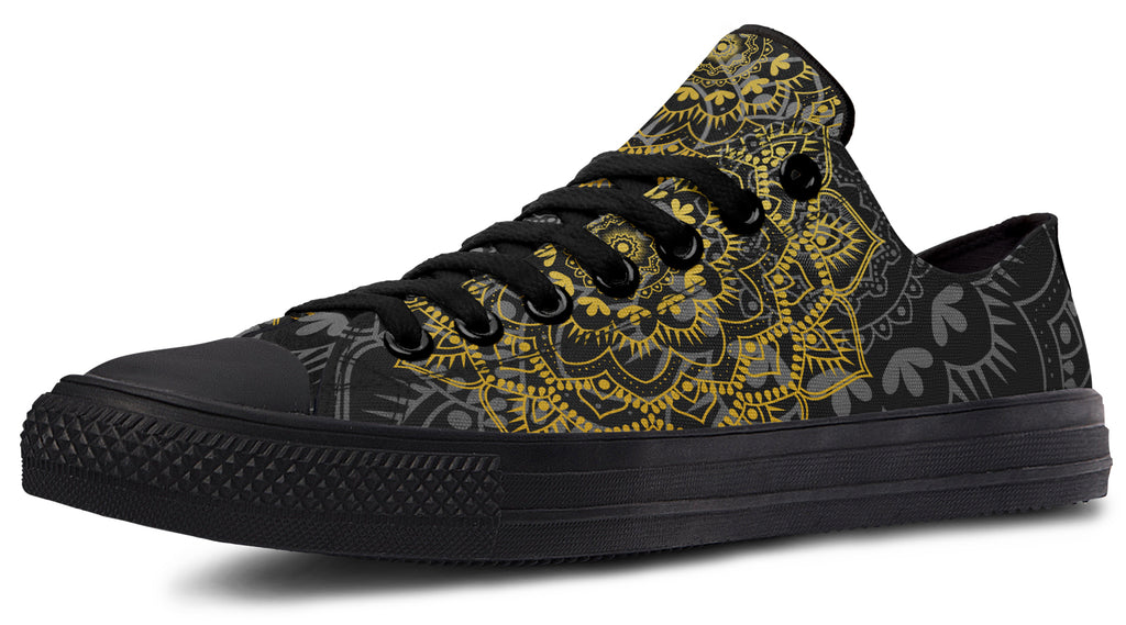 Golden Mandala Low Tops - Offbeat Sweetie
