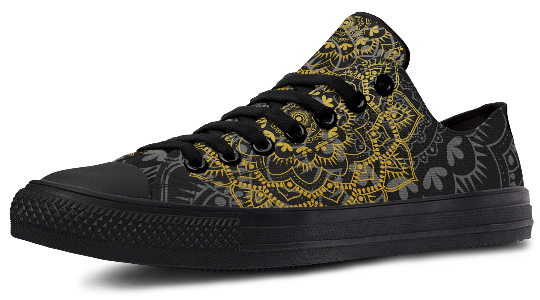 Golden Mandala Low Tops - Offbeat Sweetie