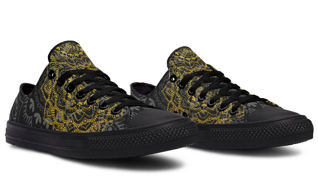 Golden Mandala Low Tops - Offbeat Sweetie