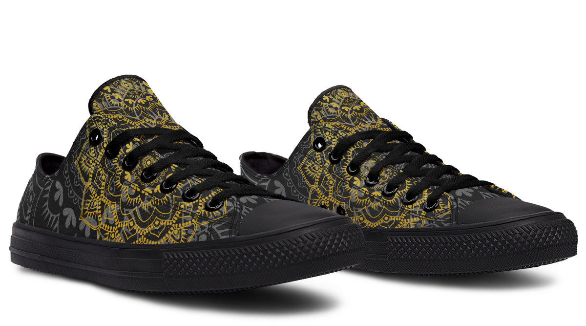Golden Mandala Low Tops - Offbeat Sweetie