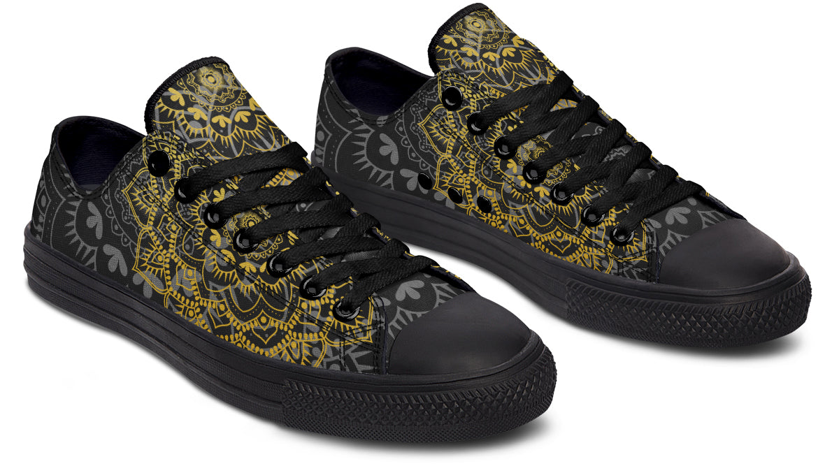 Golden Mandala Low Tops - Offbeat Sweetie
