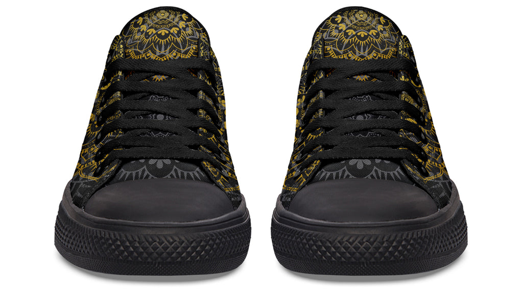 Golden Mandala Low Tops - Offbeat Sweetie