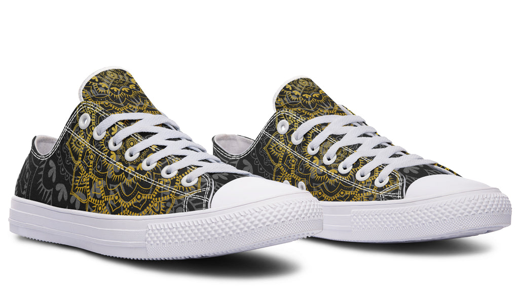 Golden Mandala Low Tops - Offbeat Sweetie