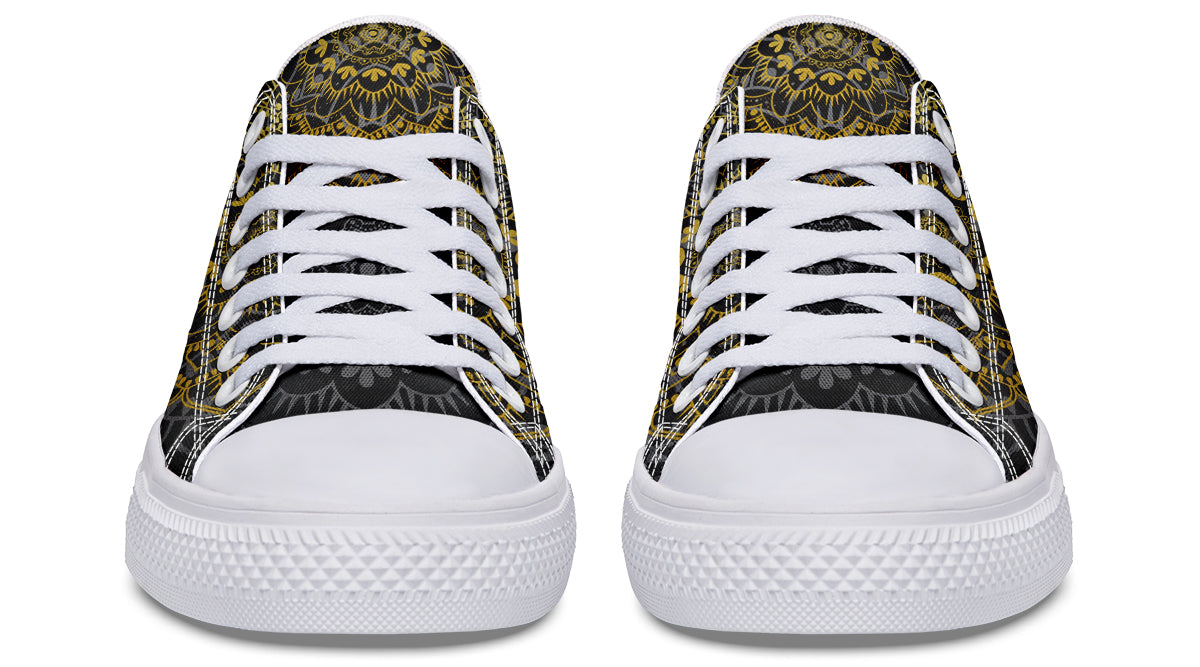 Golden Mandala Low Tops - Offbeat Sweetie