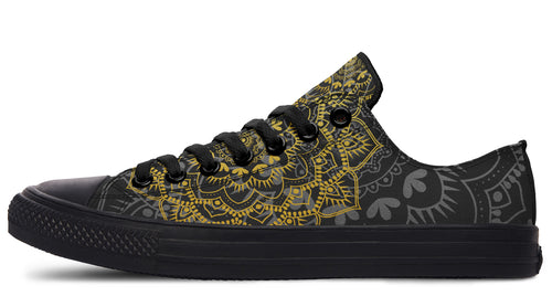 Golden Mandala Low Tops - Offbeat Sweetie