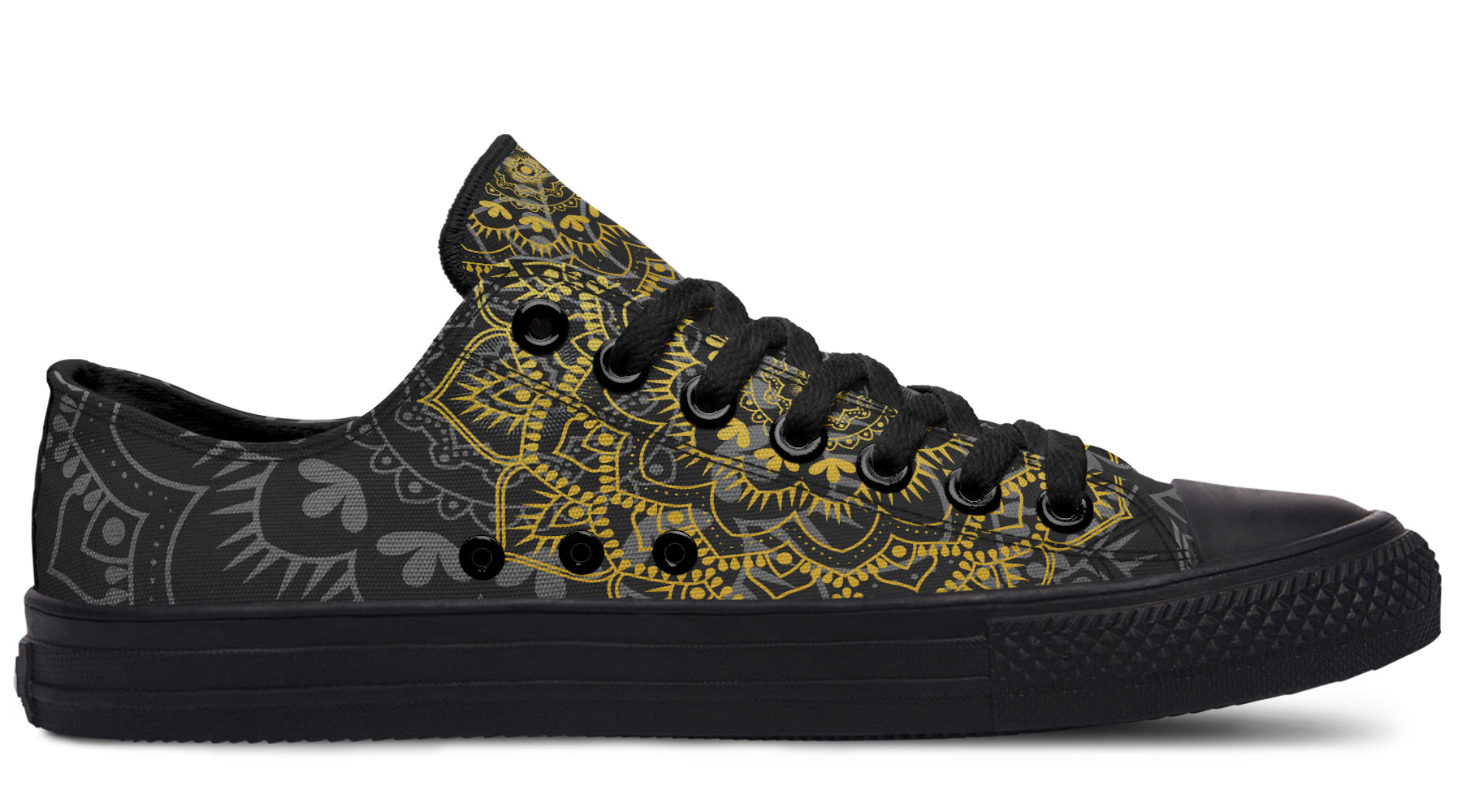 Golden Mandala Low Tops - Offbeat Sweetie