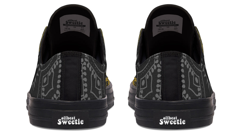Golden Mandala Low Tops - Offbeat Sweetie