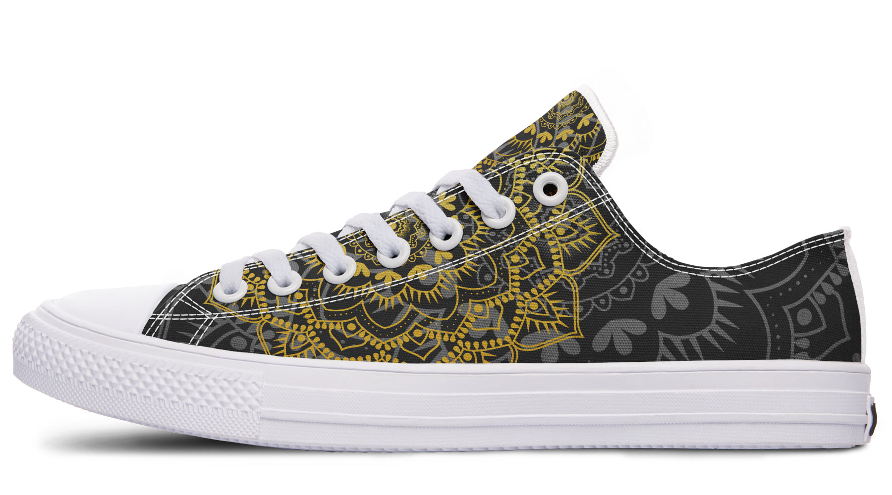Golden Mandala Low Tops - Offbeat Sweetie