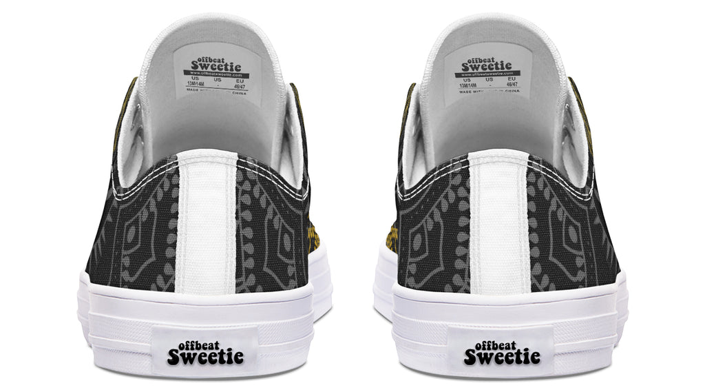 Golden Mandala Low Tops - Offbeat Sweetie